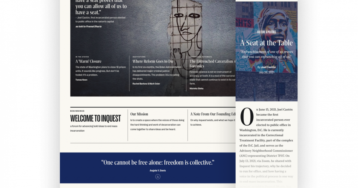 Announcing Inquest, a forum for advancing bold decarceral ideas ...